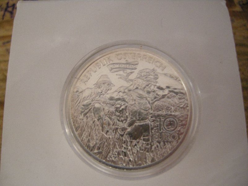 (afbeelding voor) 10 Euromunt Oostenrijk 2010 Karel de Grote Proof